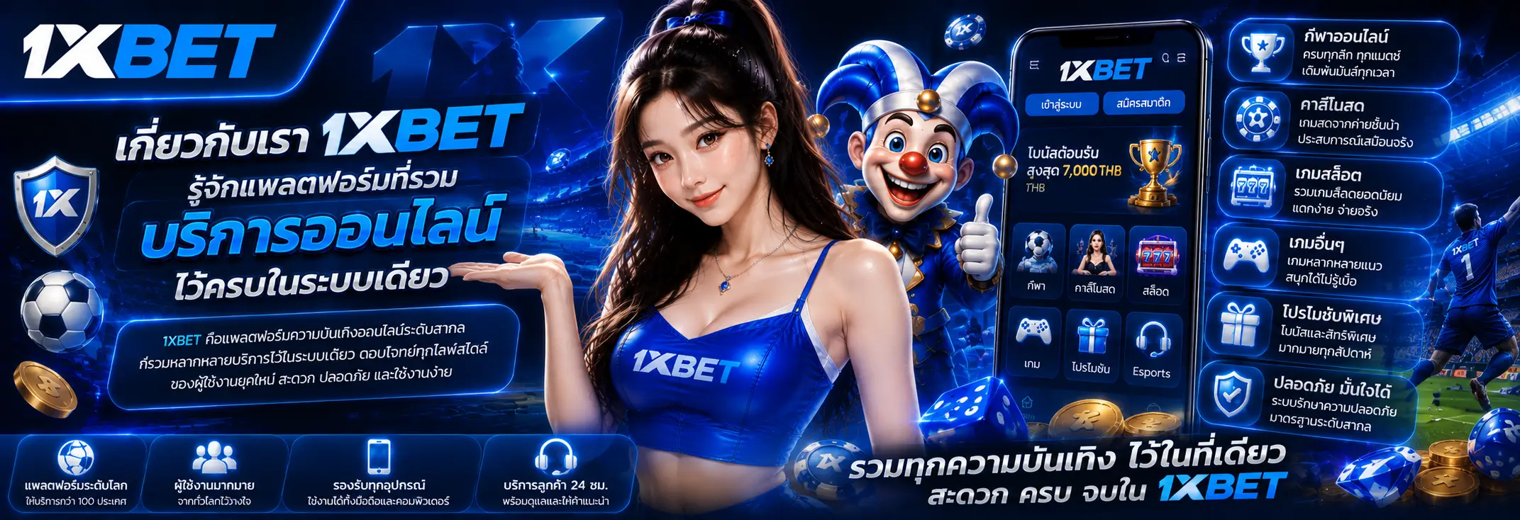 เกี่ยวกับเรา 1xbet รู้จักแพลตฟอร์มที่รวมบริการออนไลน์ไว้ครบในระบบเดียว